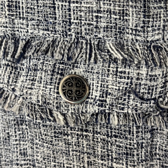 Lulu's Black and White Textured Jean Jacket - Picture 3 of 5